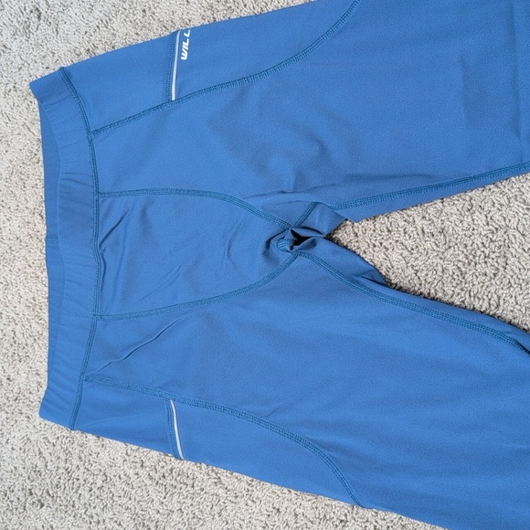 Willit Men's Yoga Or Baselayer Training Pants Teal Size Large Side Pockets - Picture 4 of 8
